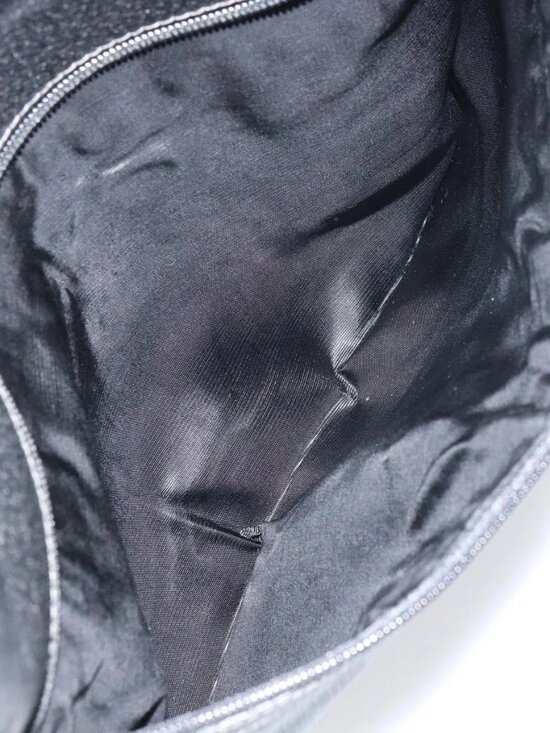 GUCCI GG Supreme Clutch Bag PVC Leather Black Gold 89 02 075 Auth 159284 - Picture 14 of 16